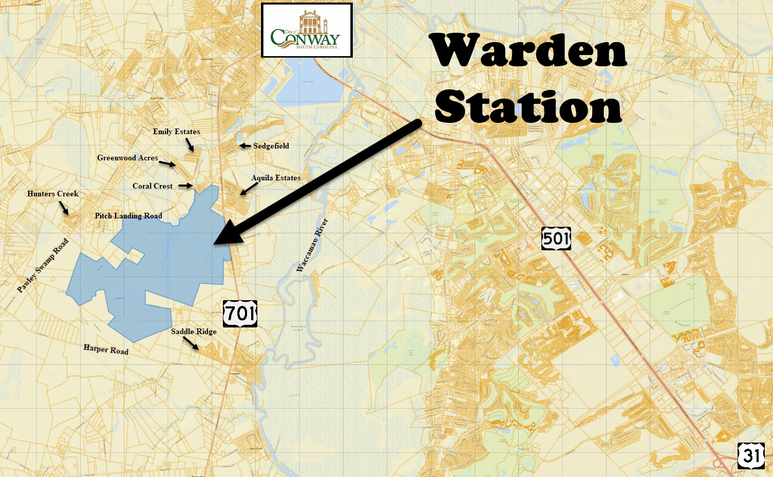 New home community of Warden Station in Conway