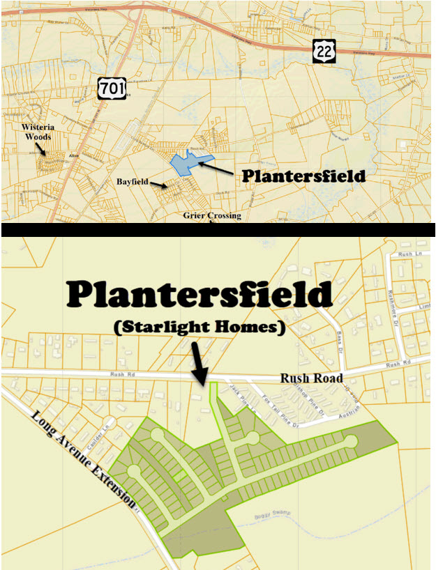 New home community of Plantersfield in Conway by Starlight Homes
