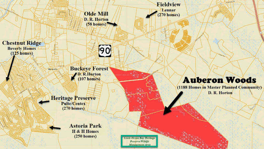 New home community of Auberon Woods in Conway by D. R. Horton