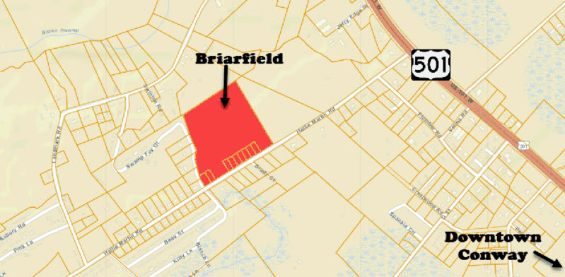New home community of Briarfield in Conway developed by Creekside Homes