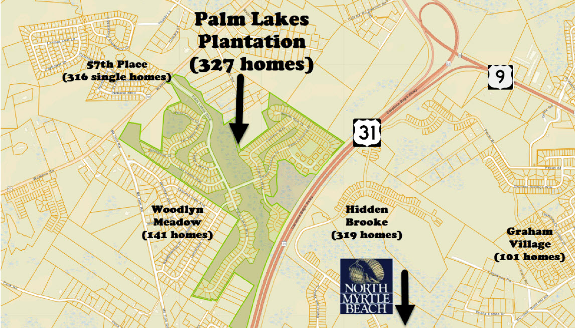 New home community of Palm Lakes Plantation in Little River developed by Lennar