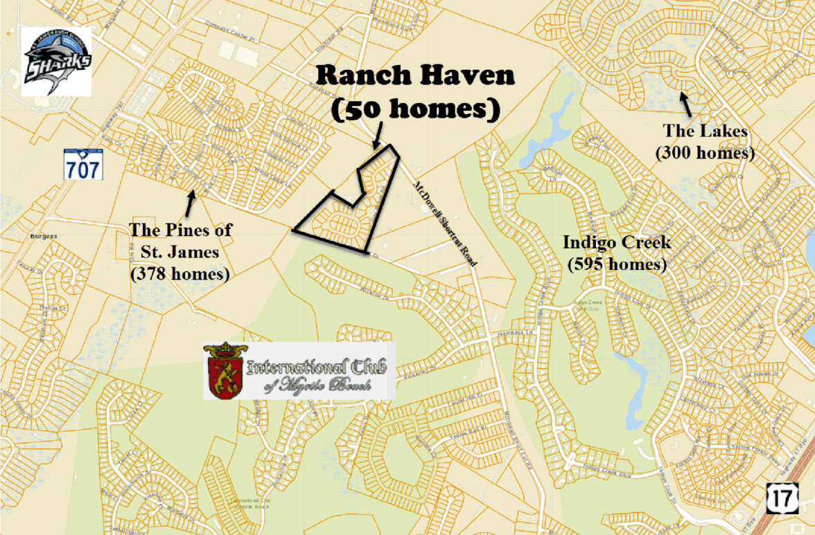 Ranch Haven new home community on Murrells Inlet