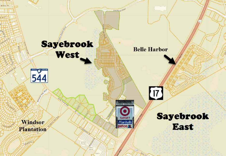 New home community of Sayebrook