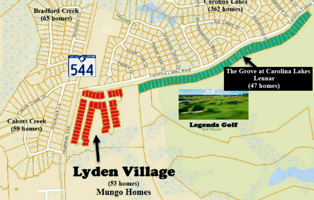 The Grove at Carolina Lakes new home community in Myrtle Beach developed by Lennar
