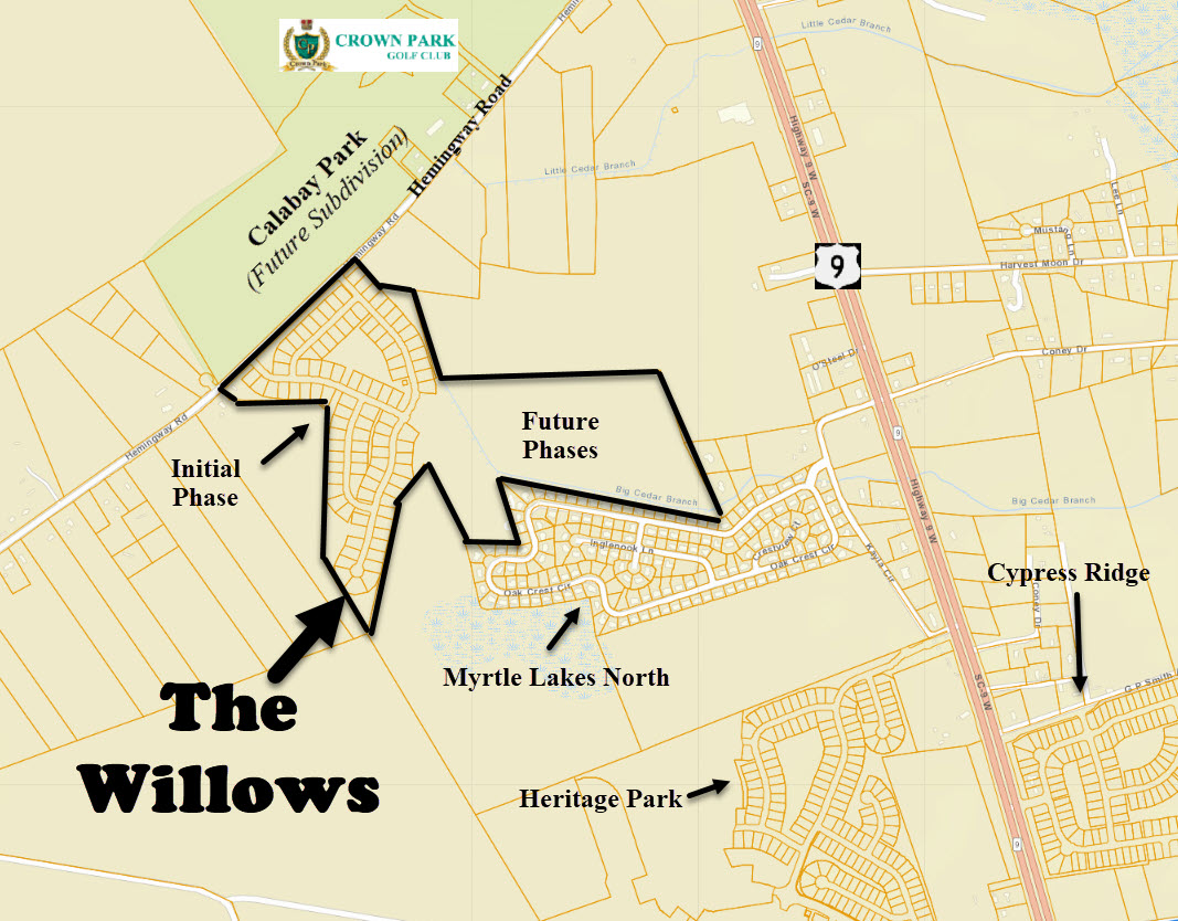 New home community of The Willows in Longs